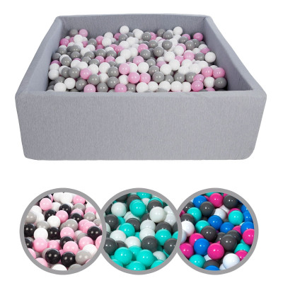 Piscina infantil de bolas para niños, 900 piezas, aprox. 120x120cm